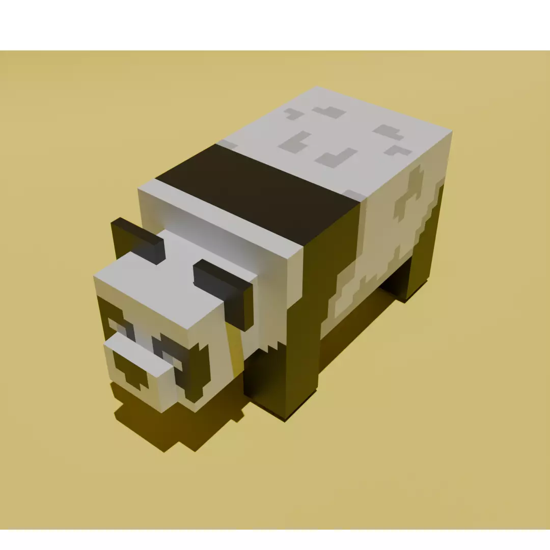 Style Minecraft Panda - Voxel Fan Art 3D print model