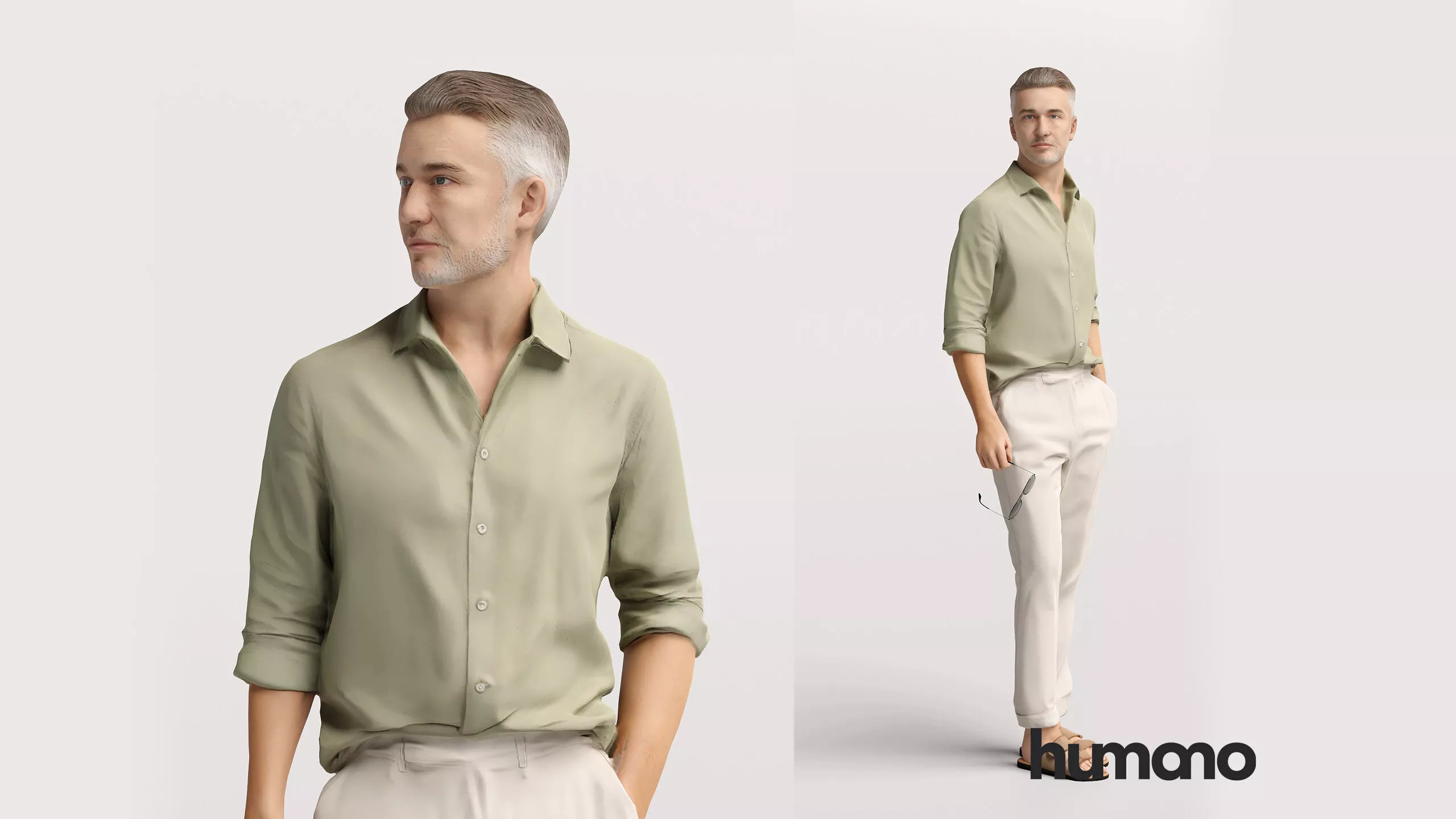 Humano Summer Luxury Man standing - 2701-009 3D model