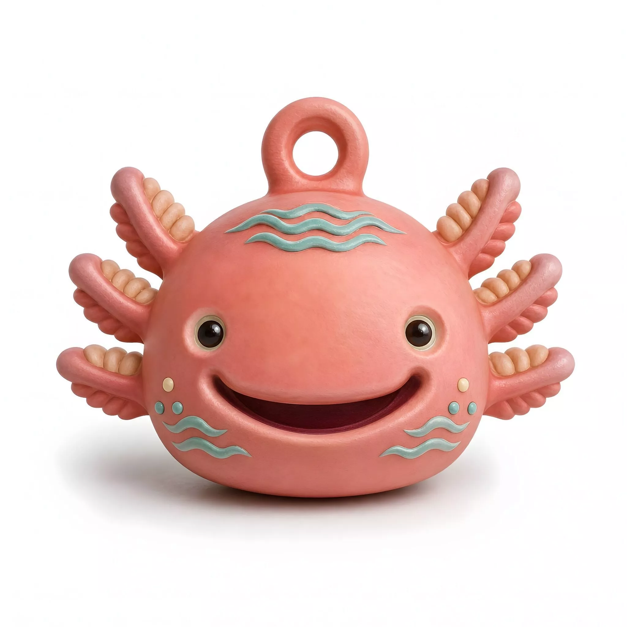 Smiling Axolotl 3D Printable Pendant 3D print model