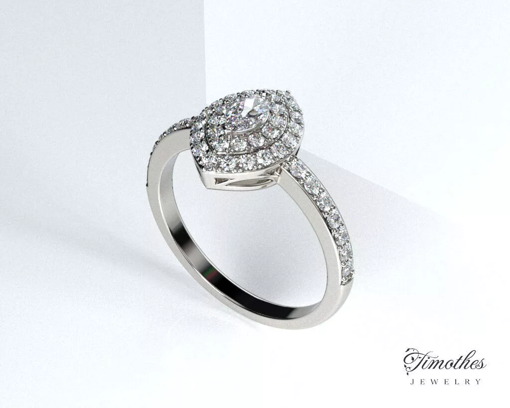 Timothes Diamond Ring 3D JewelryModel FR20 NURB in clude 3D print model