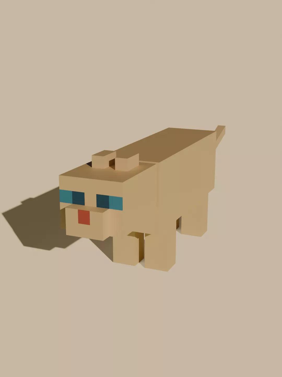 Stilyzed Minecraft Calico Cat 3D print model