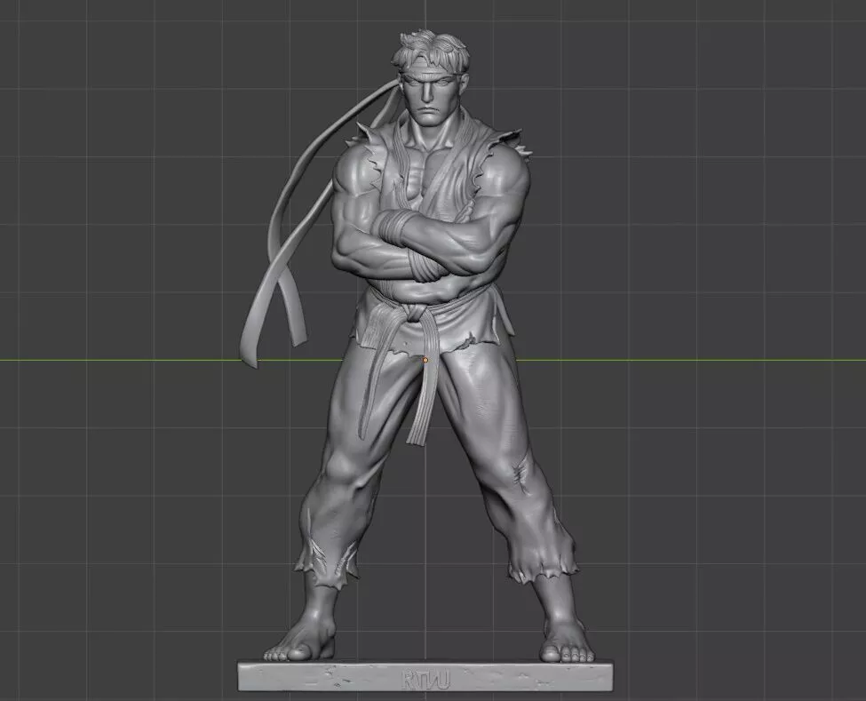 Ryu - Street Fighter - 3D Printable Model for Sculpting 3D print model