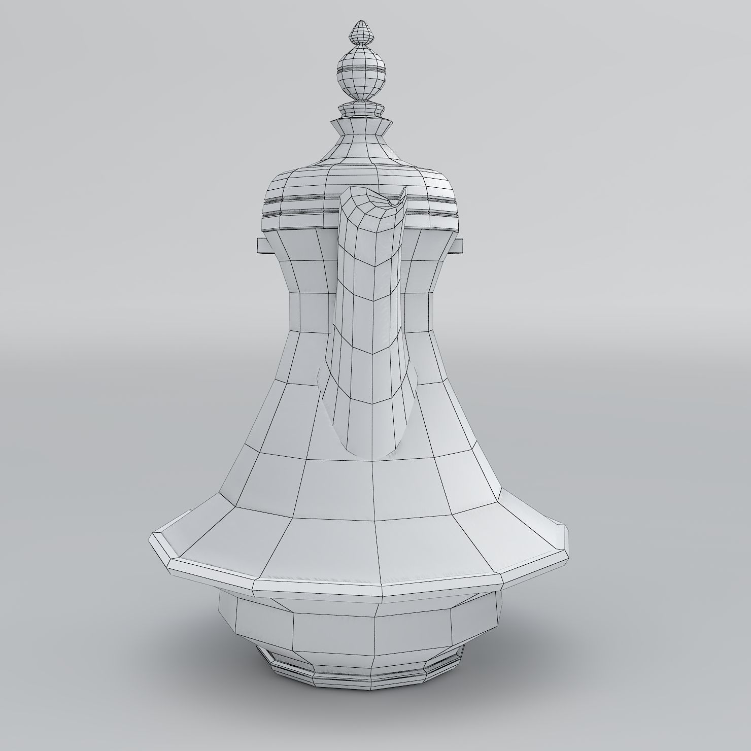 Arabic Pot-Dalah for Arabian Coffee Low-poly 3D model_9