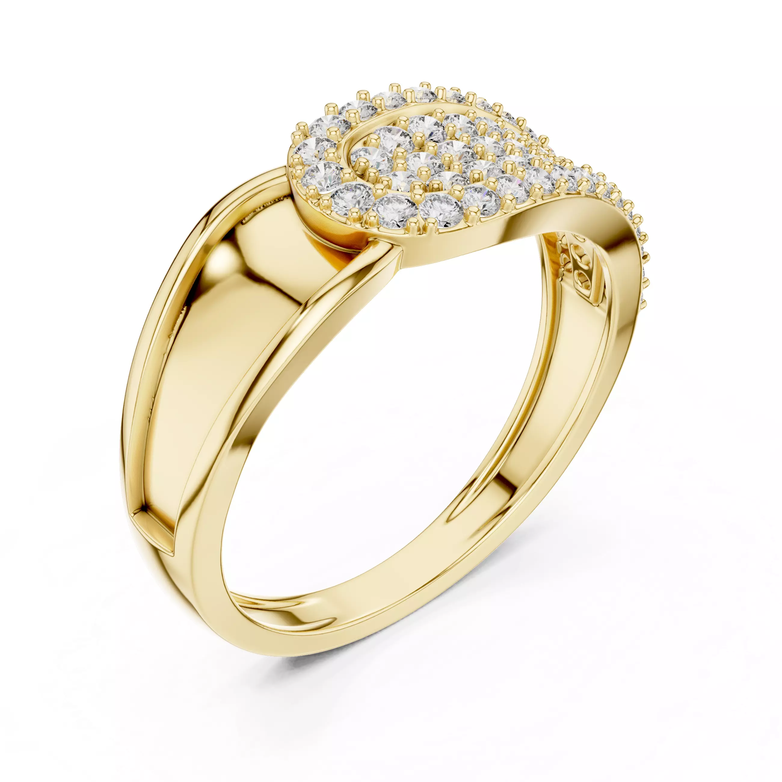 Women Ring Render 3dm STL MP4 Details 3D print model