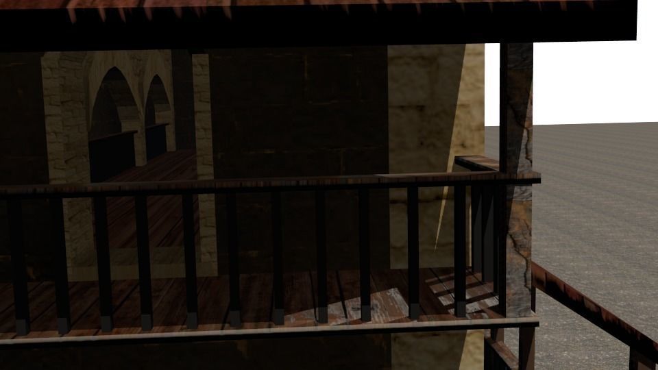 Synagogue reconstruction Low-poly 3D model_7