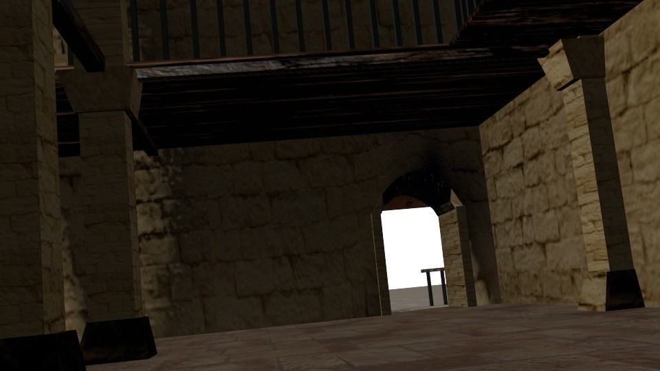 Synagogue reconstruction Low-poly 3D model_10