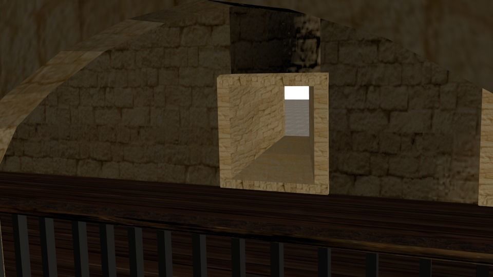 Synagogue reconstruction Low-poly 3D model_8