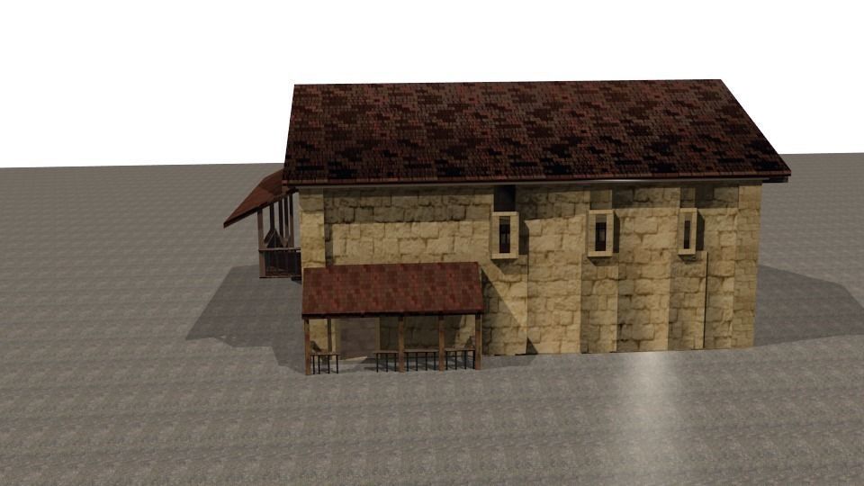 Synagogue reconstruction Low-poly 3D model_9