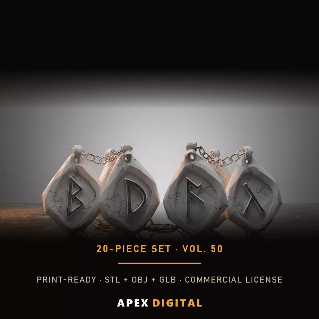20-Piece Everyday Keychain Collection Vol 50 - 3D Print STL 3D print model