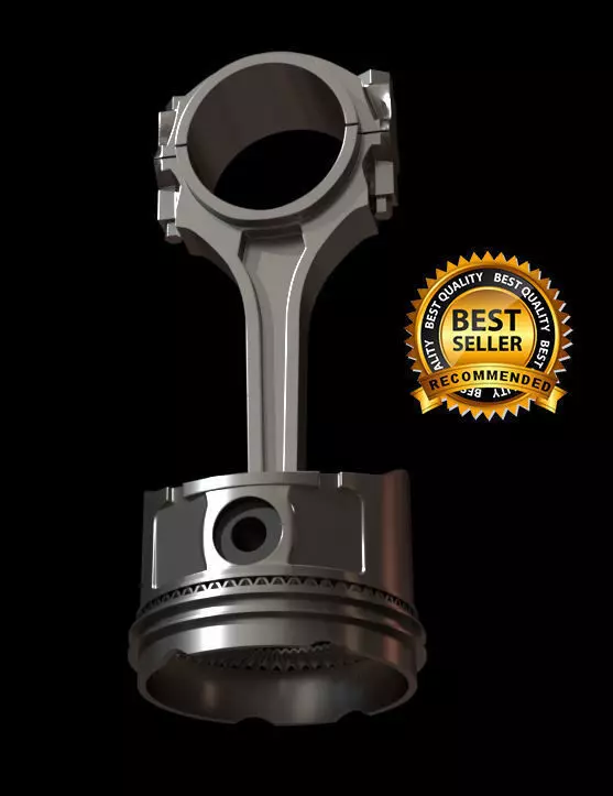 Piston with award 3D model_0