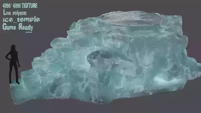 ice temple Low-poly 3D model