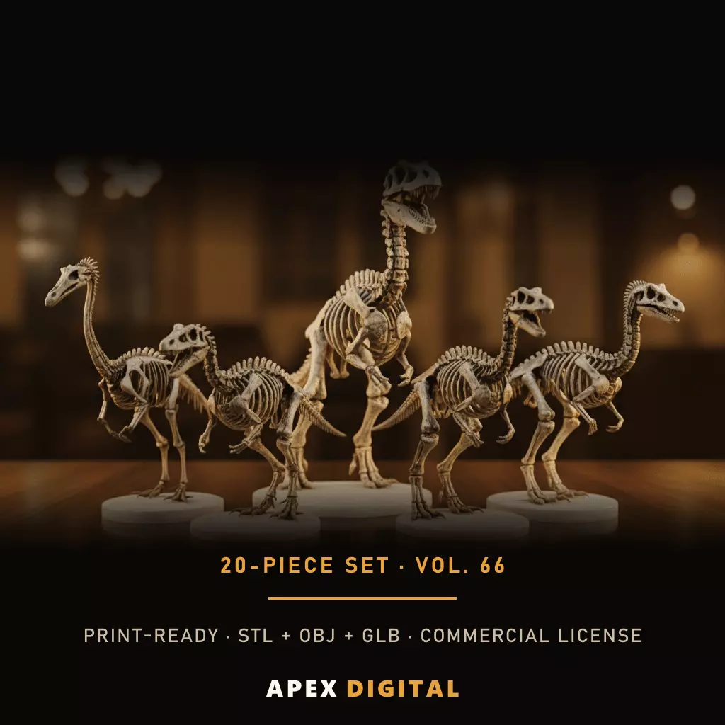 20-Piece Dinosaurs Collection Vol 66 - 3D Print STL 3D print model