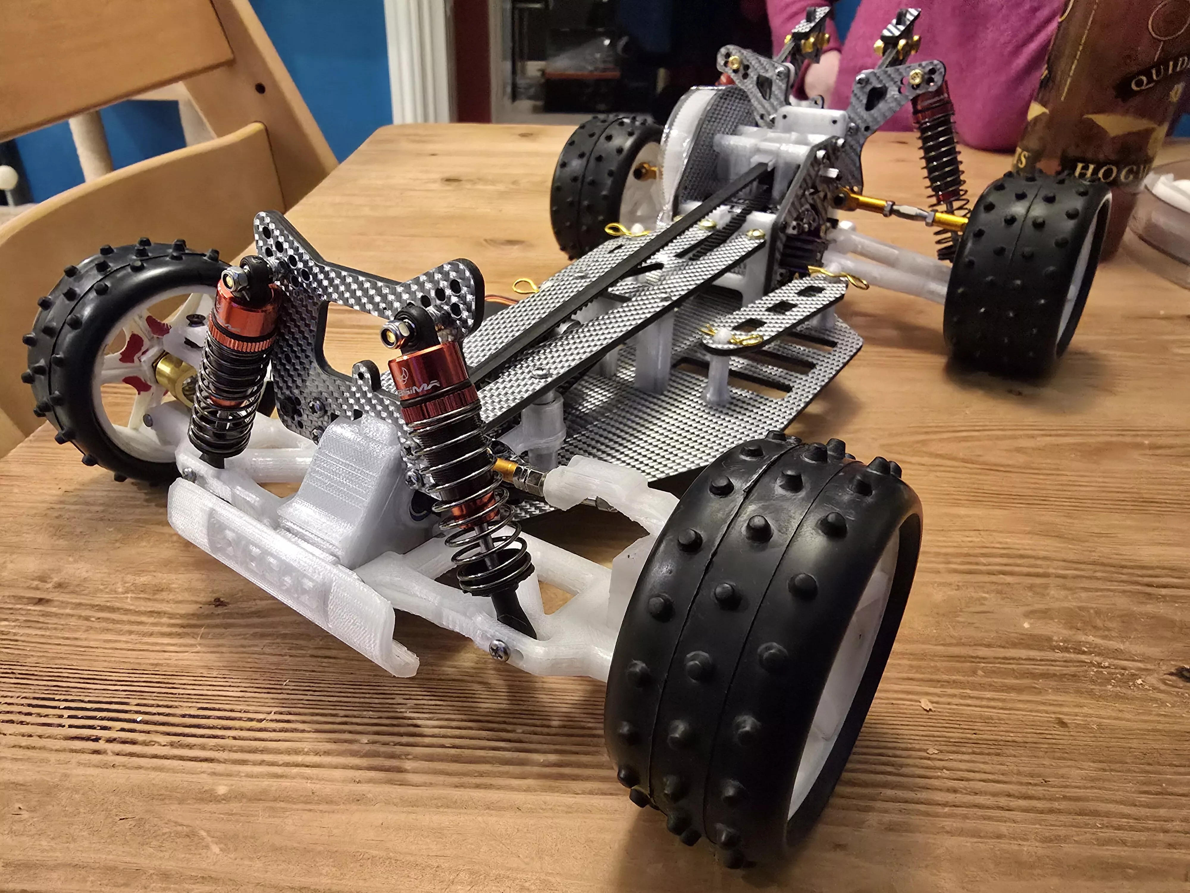 Kyosho LAW6 Lazer ZXR ZXRR Front Shock Mount 3D model 3D printable