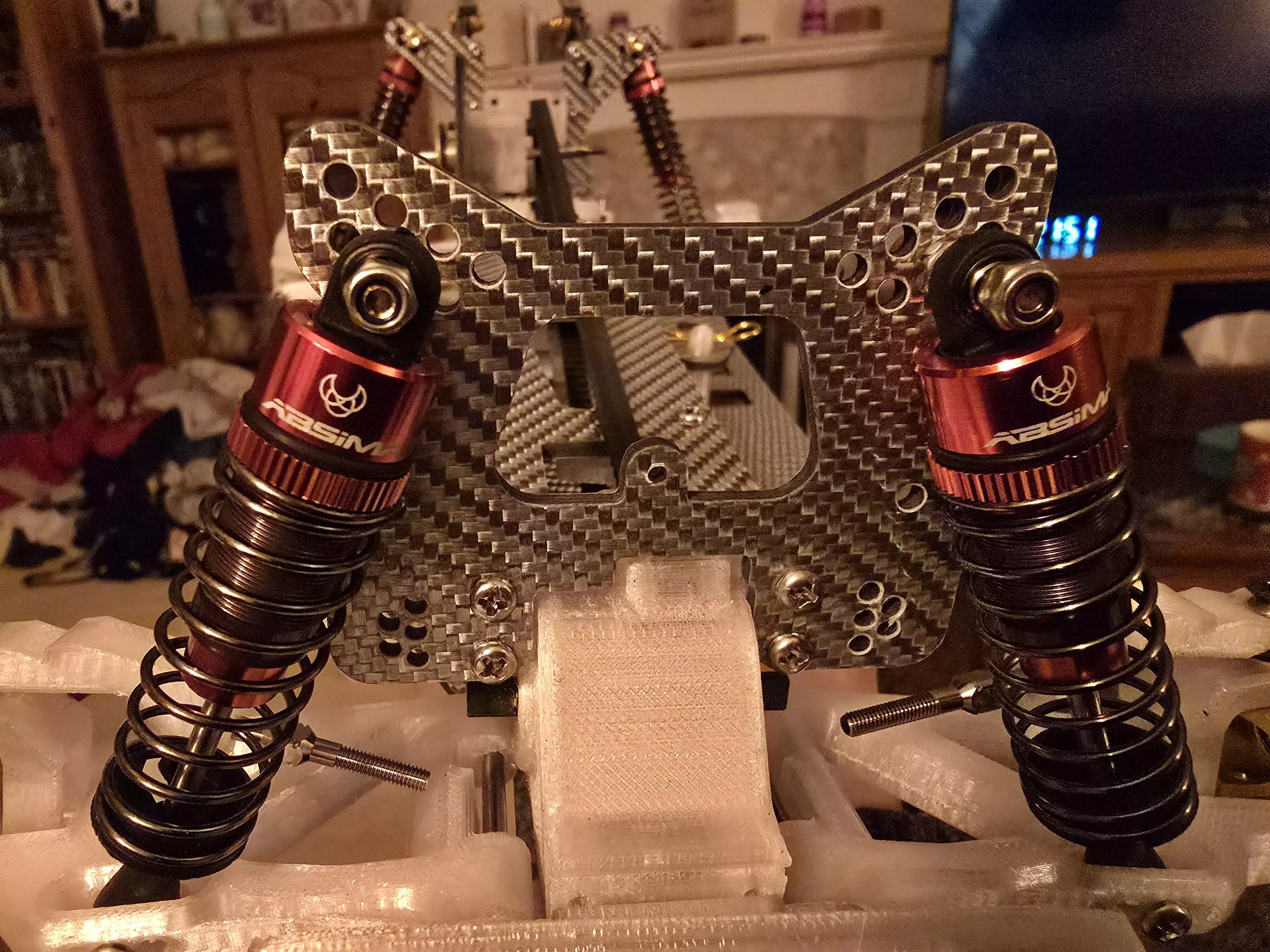 3Dマジックレザー(希少) Kyosho LAW6 Lazer ZXR ZXRR Front Shock Mount 3D model 3D printable
