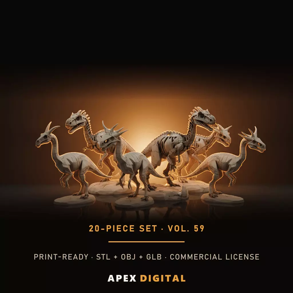20-Piece Dinosaurs Collection Vol 59 - 3D Print STL 3D print model