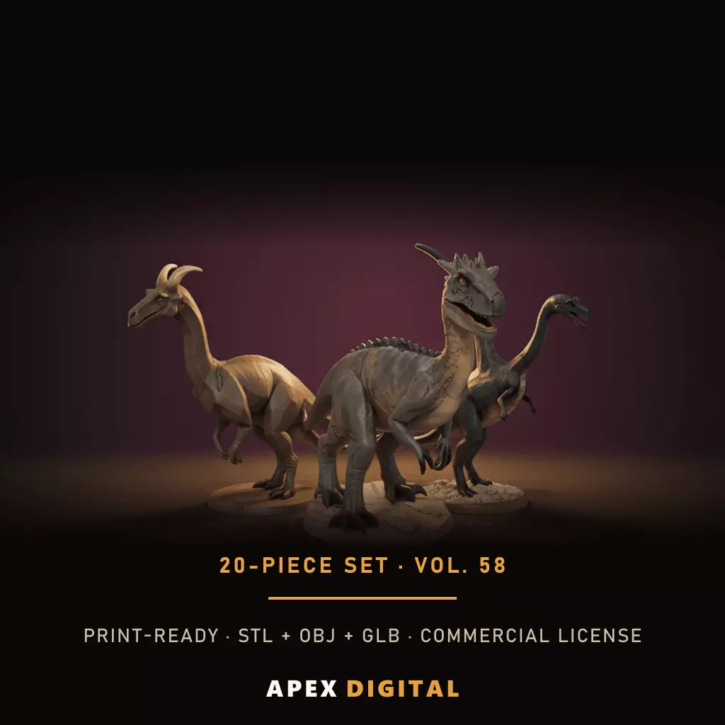 20-Piece Dinosaurs Collection Vol 58 - 3D Print STL 3D print model
