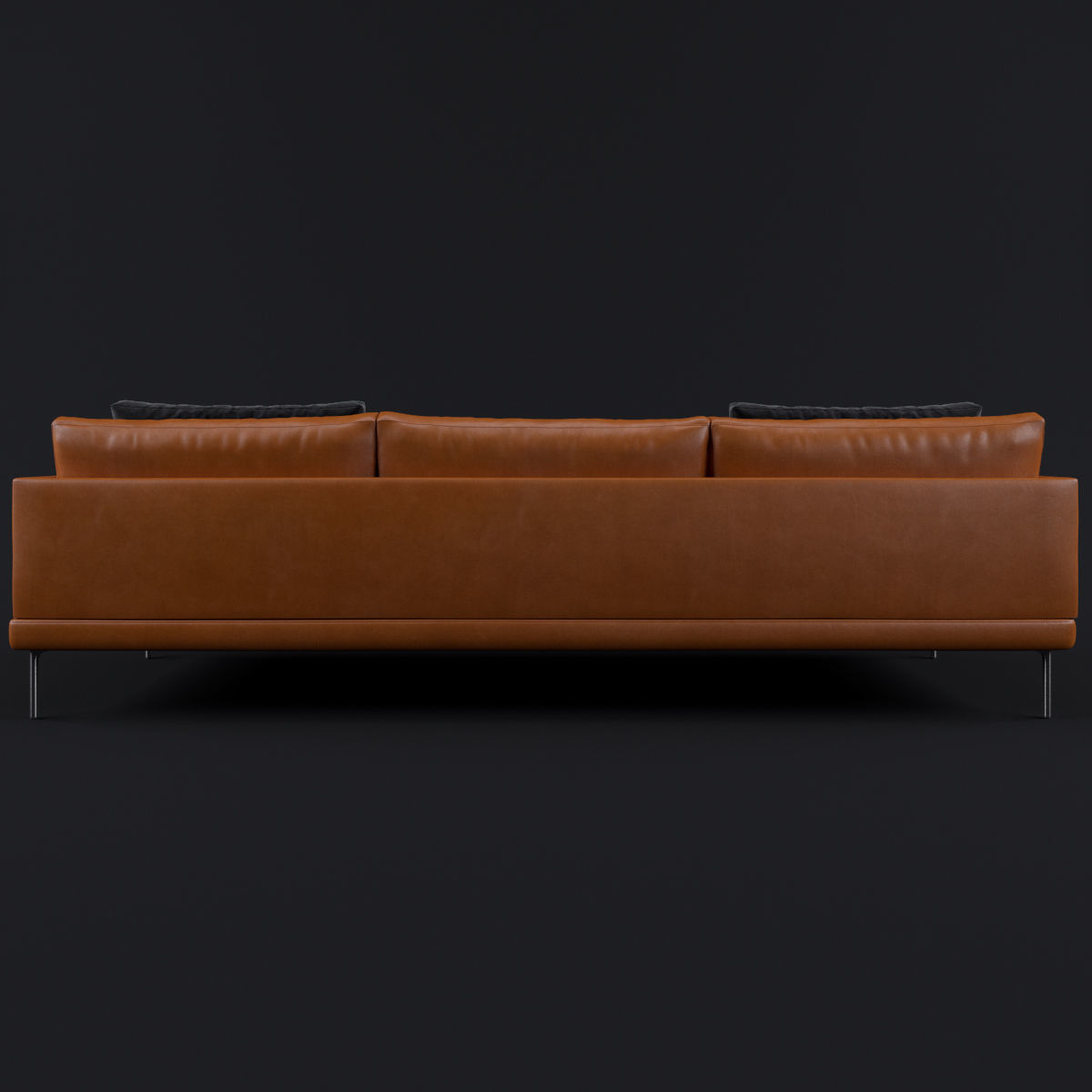 Leather sofa 3D model_2