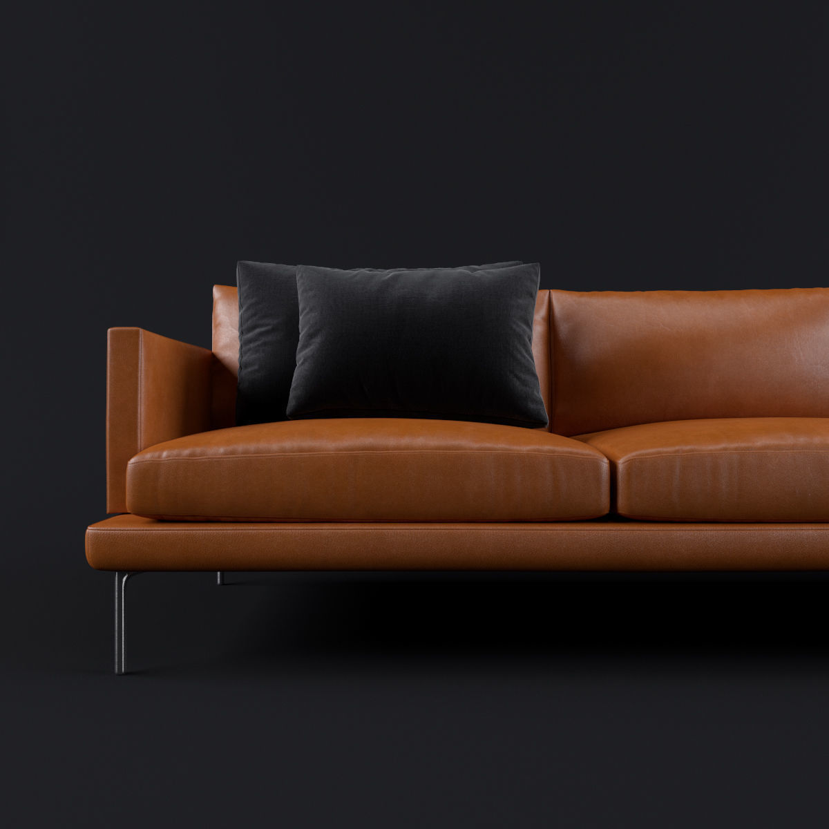 Leather sofa 3D model_1
