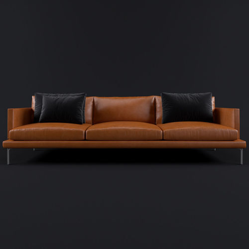 Leather sofa 3D model