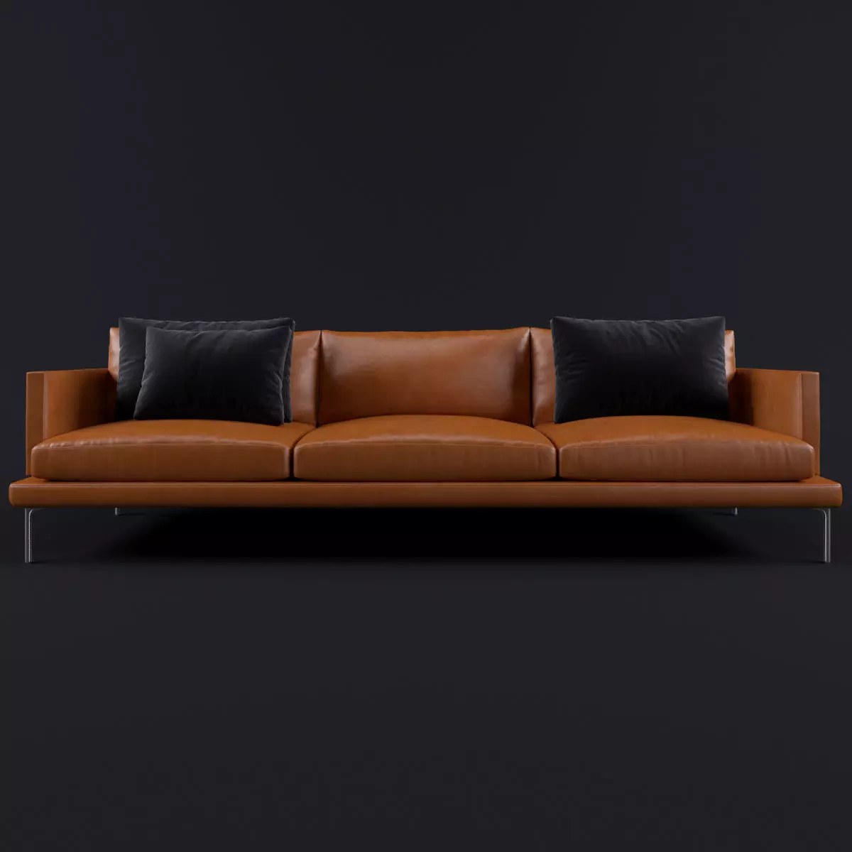 Leather sofa 3D model_0