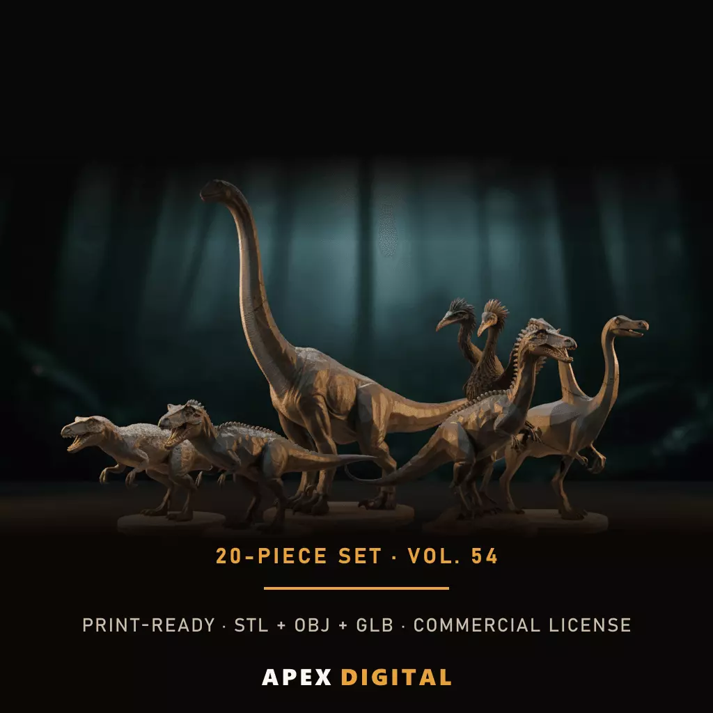 20-Piece Dinosaurs Collection Vol 54 - 3D Print STL 3D print model