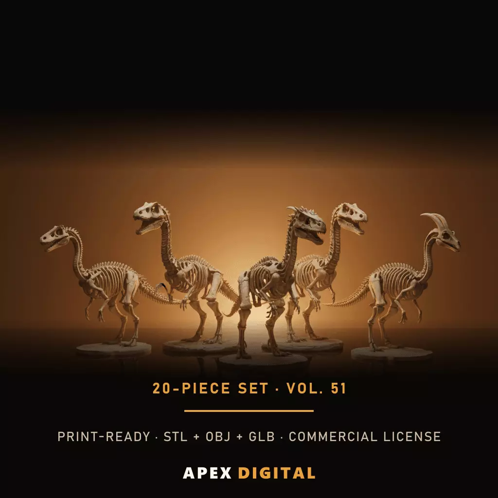 20-Piece Dinosaurs Collection Vol 51 - 3D Print STL 3D print model