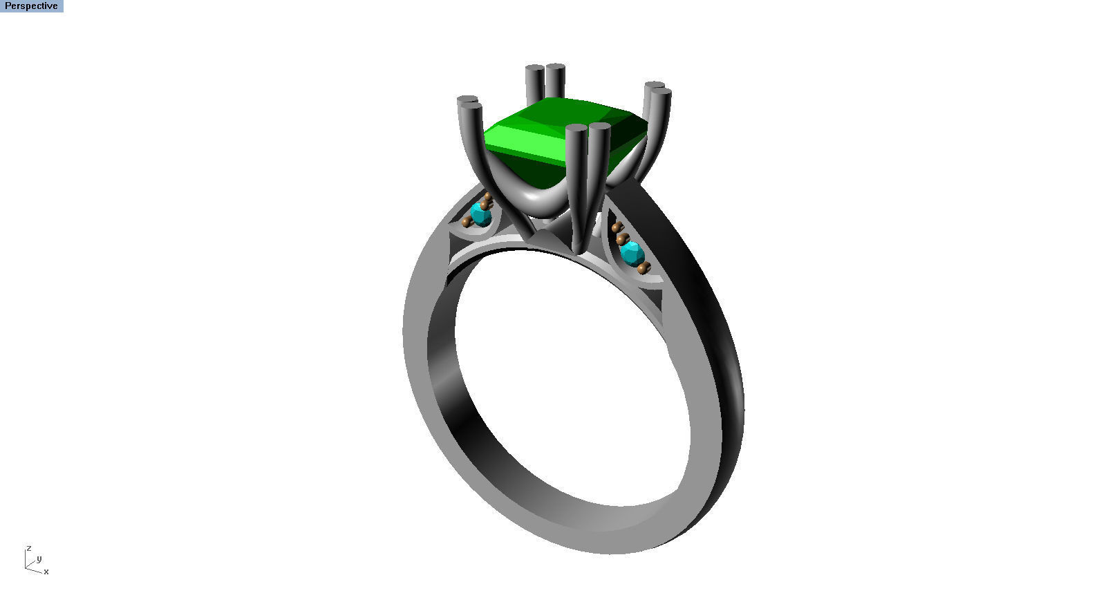 PC center crescents 3D print model_4