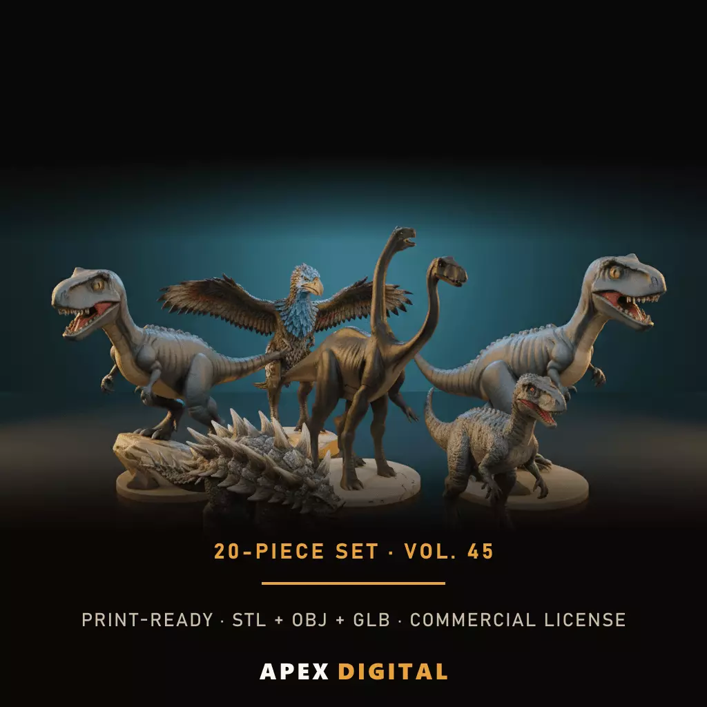 20-Piece Dinosaurs Collection Vol 45 - 3D Print STL 3D print model