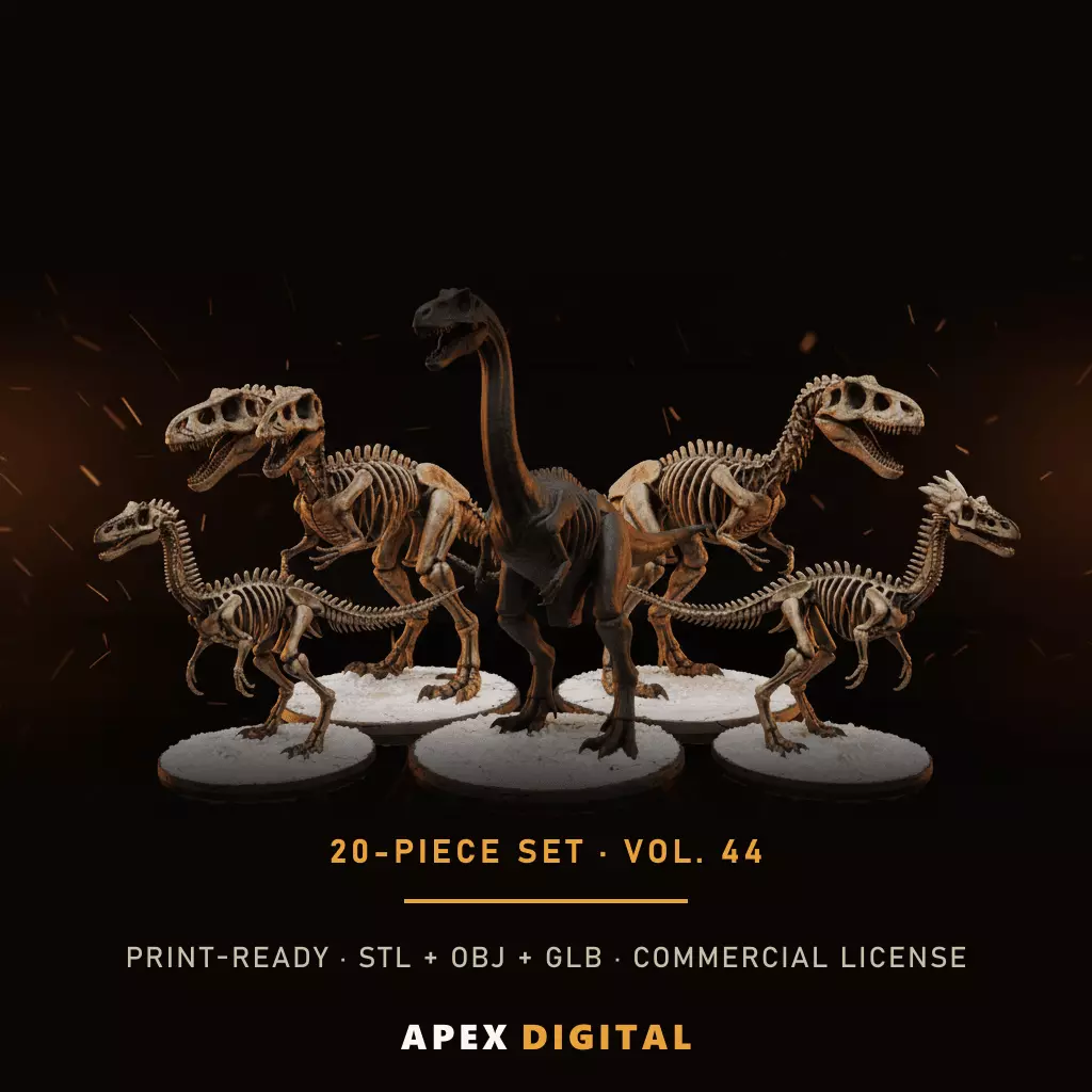 20-Piece Dinosaurs Collection Vol 44 - 3D Print STL 3D print model