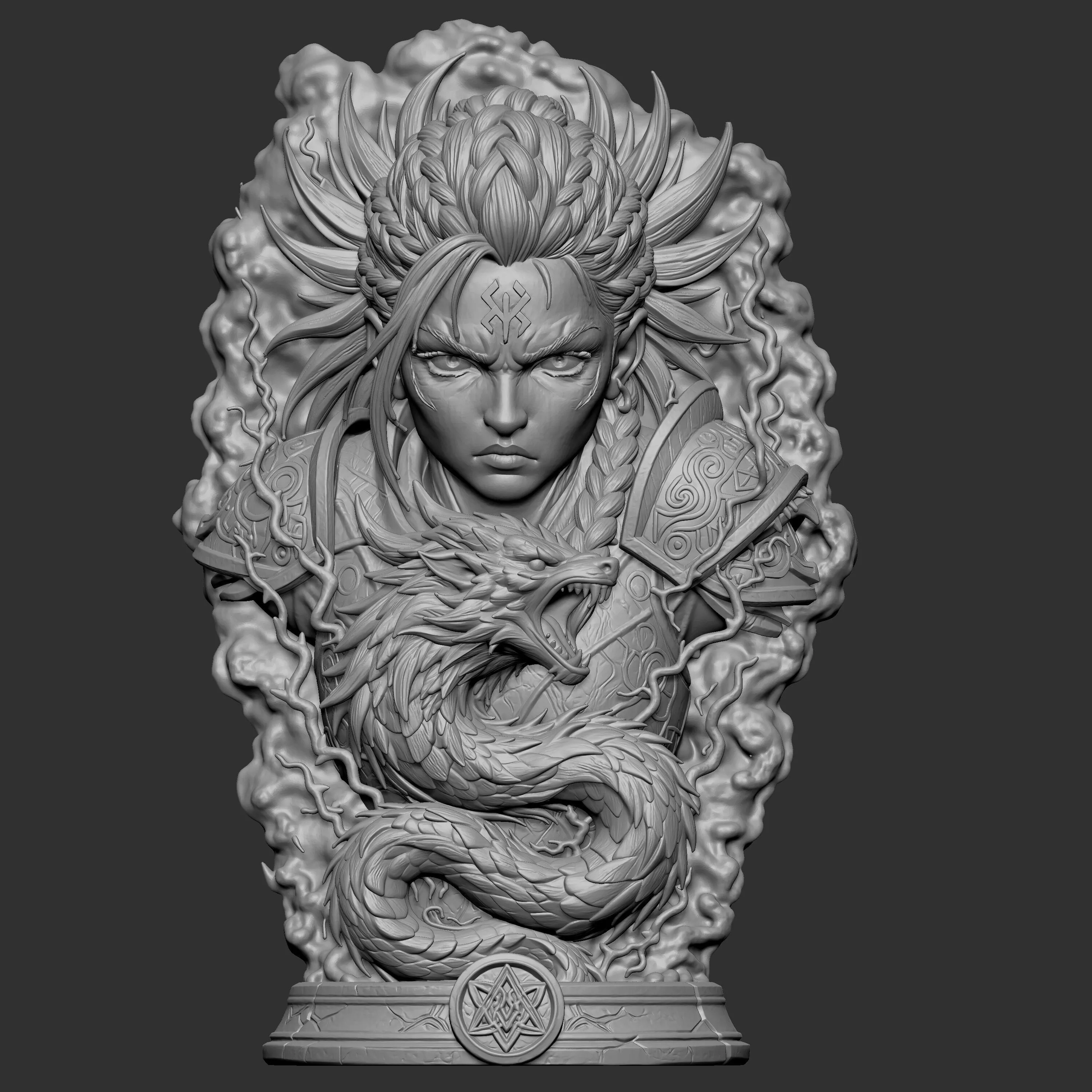 Barbarian or Viking Warrior Woman 3D print model