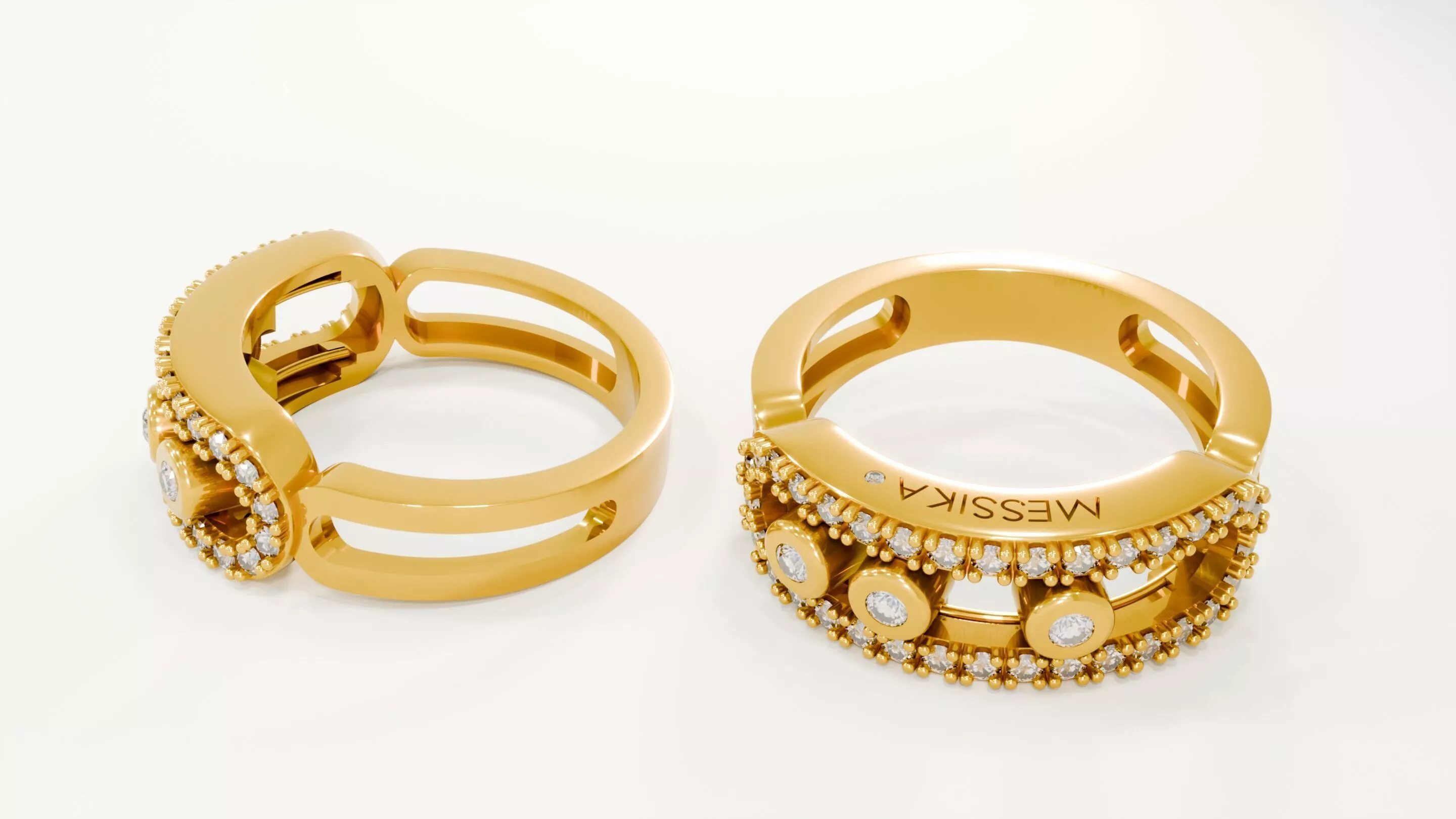 Messika Move Classique pave ring diamond pave ring Move 3D print model
