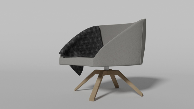 Single Chair With Blanket