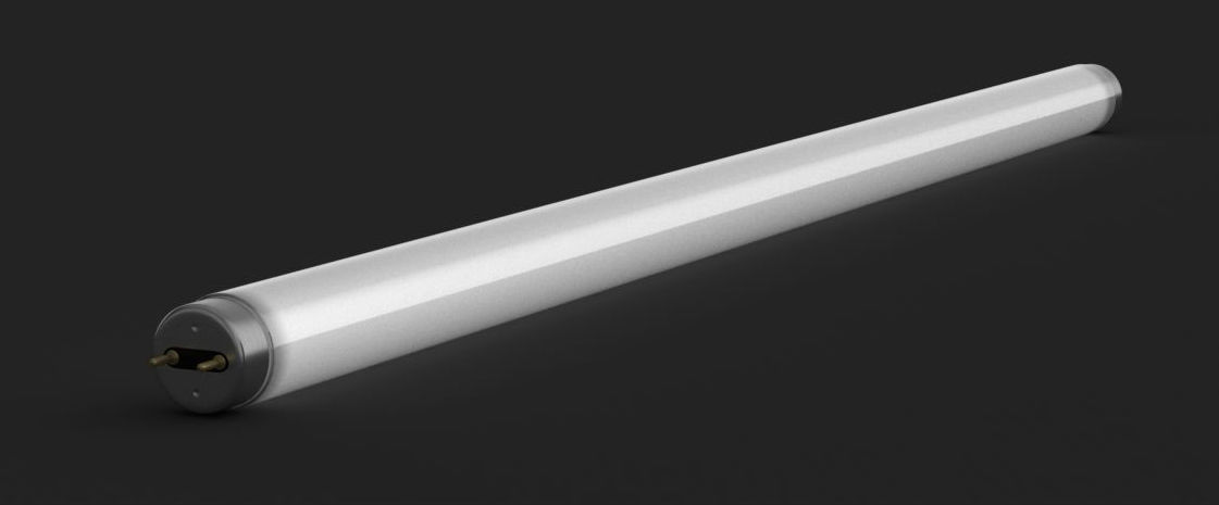 Fluorescent lamp 3D model_4