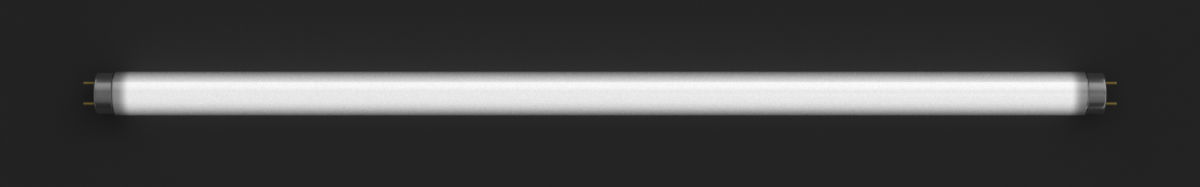 Fluorescent lamp 3D model_1