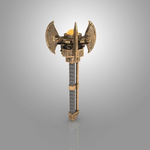 Axe Of Warrior bronze metal  Low-poly 3D model