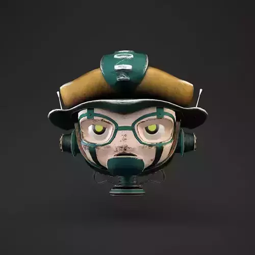 Mini Robot Head V2 3D model