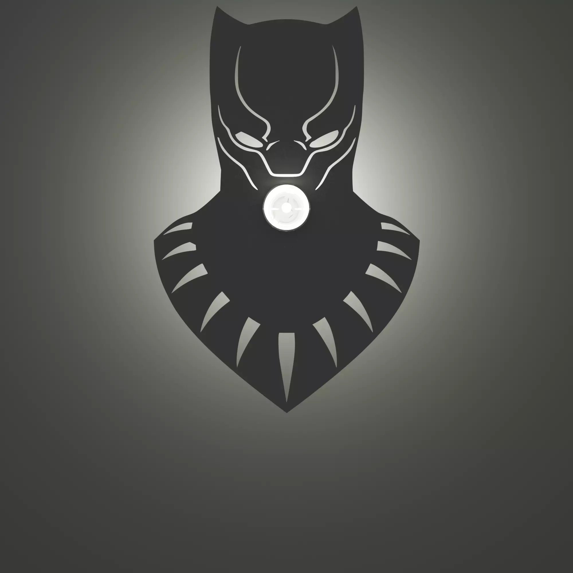 Black Panther Shadow Lamp 3D print model