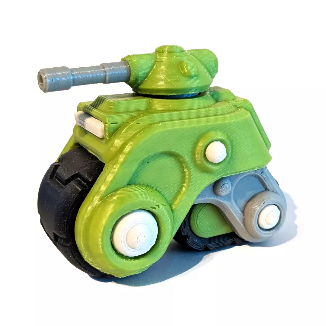 Sci-Fi Chibi Tank FDM Multipart Tabletop Miniature No Paint 3D print model