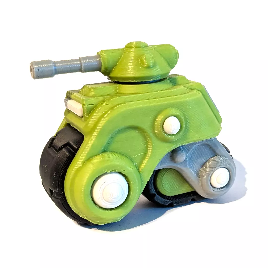 Sci-Fi Chibi Tank FDM Multipart Tabletop Miniature No Paint 3D print model