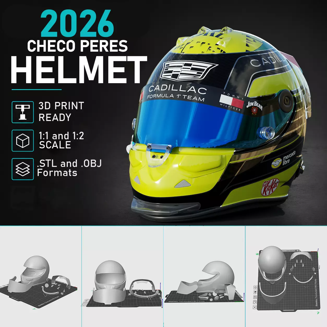 F1 Checo Peres 2026 Helmet 3D Print 3D print model
