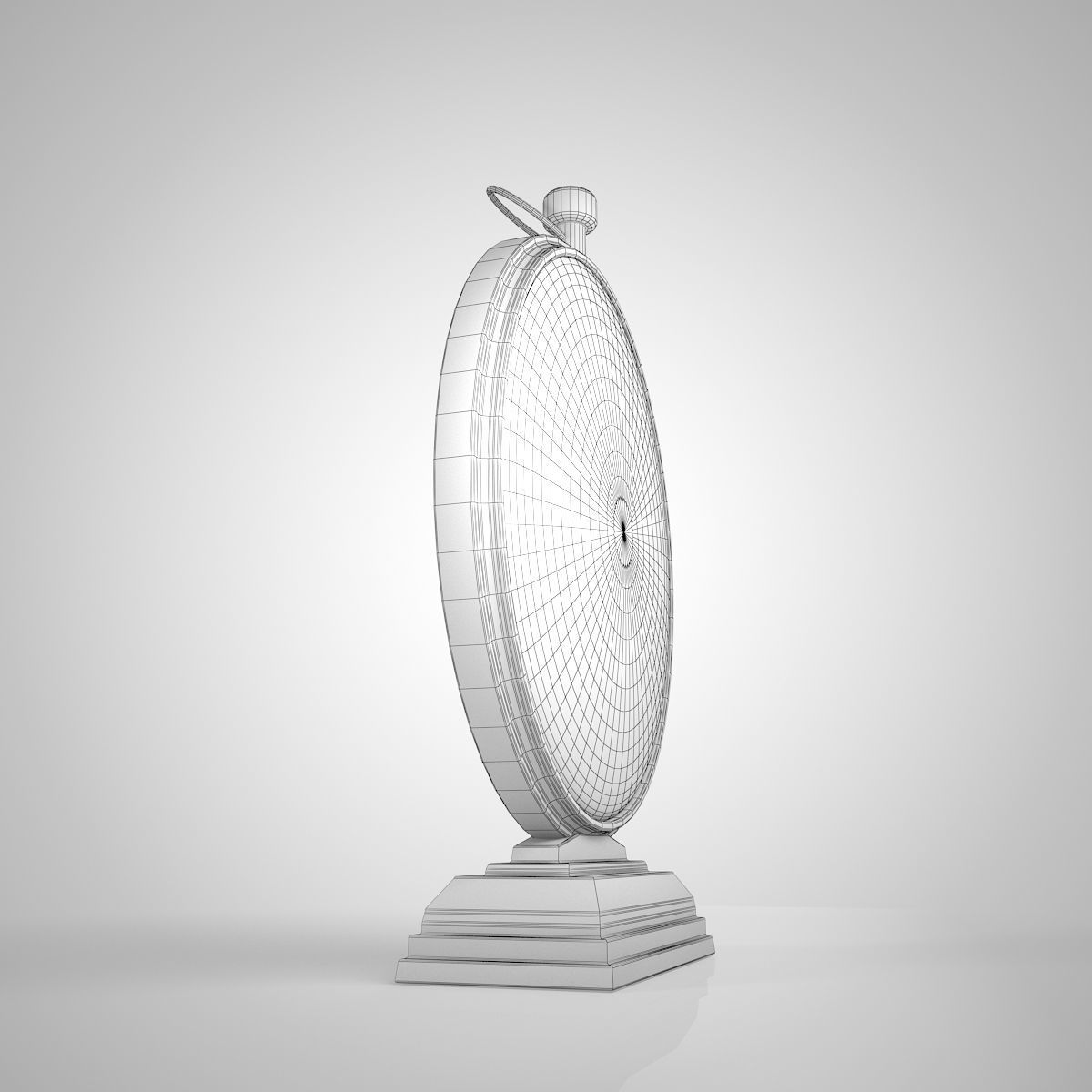 3D Golden Clock Low-poly 3D model_8