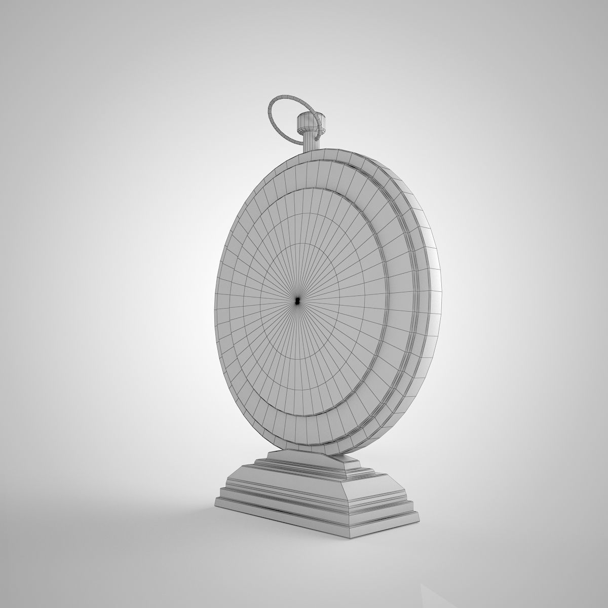 3D Golden Clock Low-poly 3D model_7