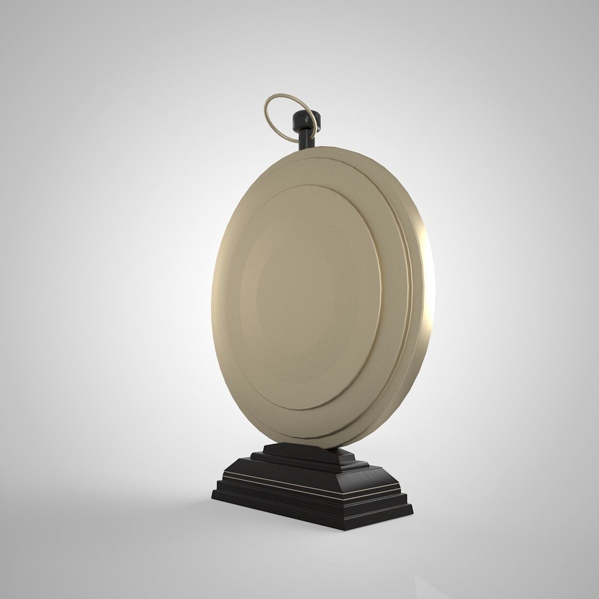 3D Golden Clock Low-poly 3D model_4