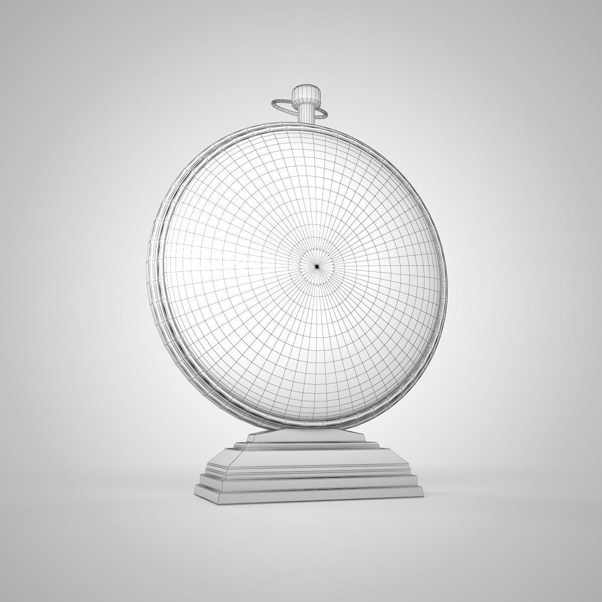 3D Golden Clock Low-poly 3D model_6