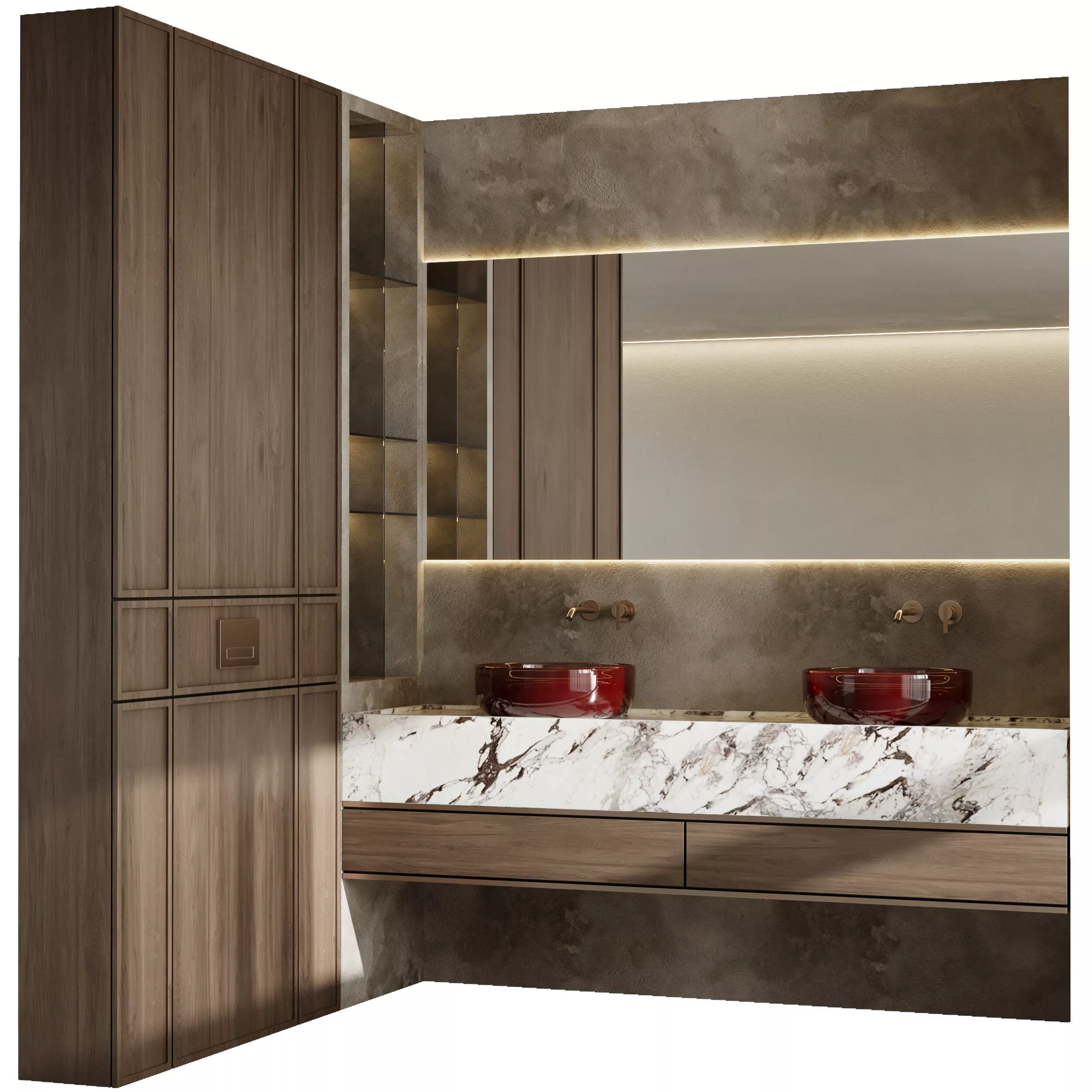 Bathroom furniture by Fauset Bathroom 218 Low-poly 3D model