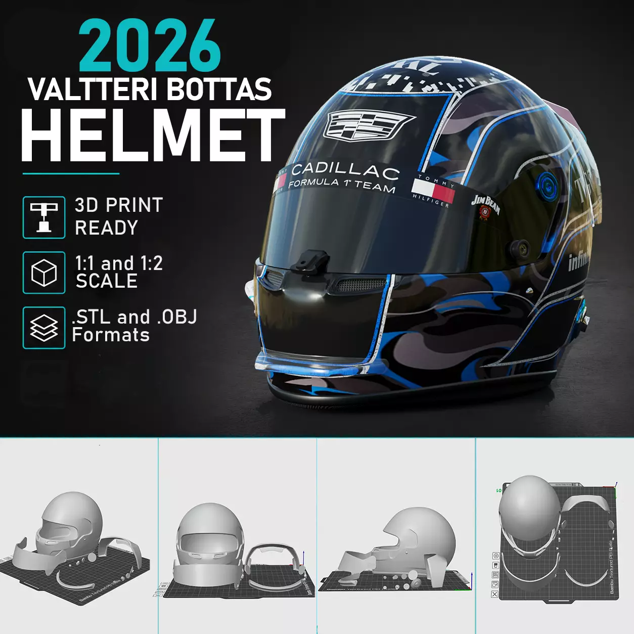 F1 Valtteri Bottas 2026 Helmet 3D Print 3D print model