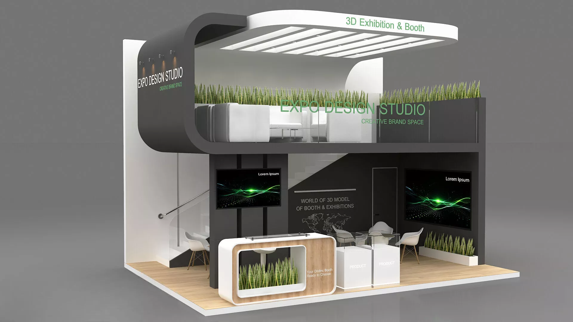 stand booth exhibition stall 3D model