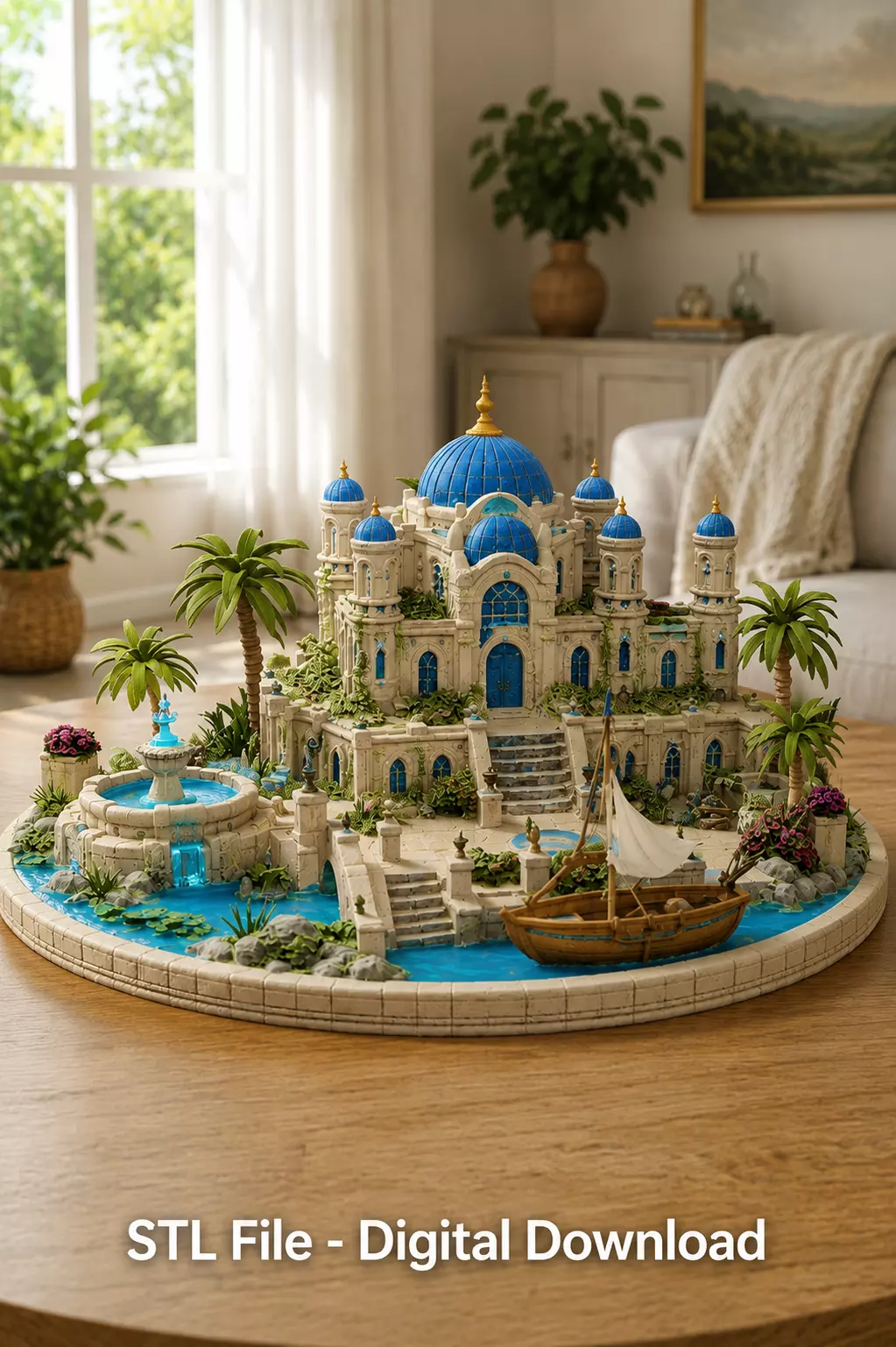 Azure Oasis Palace STL File for 3D Print 3D print model
