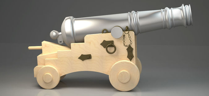 3D Naval Cannon ball Antique  higth quality  3D model