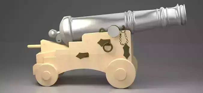 3D Naval Cannon ball Antique  higth quality 